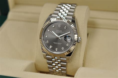 rhodium dial rolex datejust|Rolex Datejust diamond bezel 41mm.